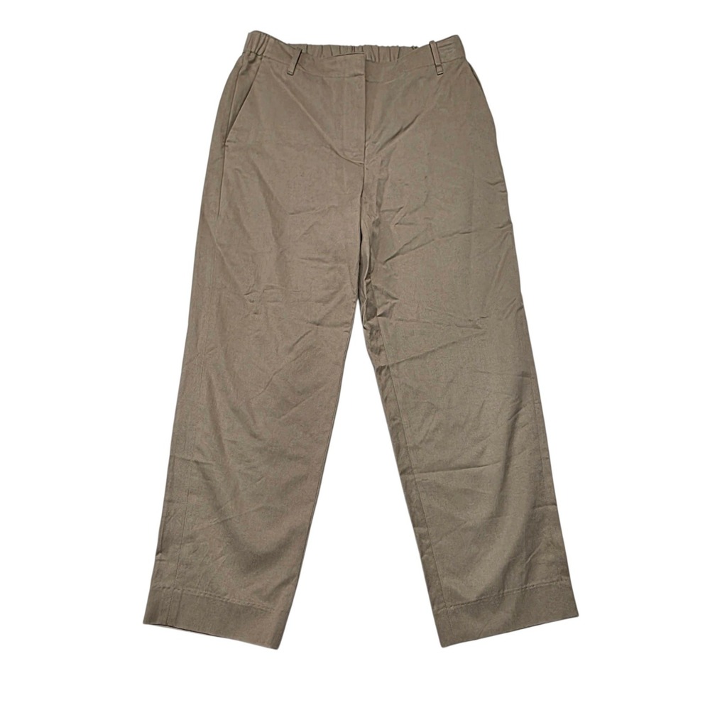 Banana Republic Slim Taper EWA Pants Women S Brown Tencel Cotton Elastic Waist